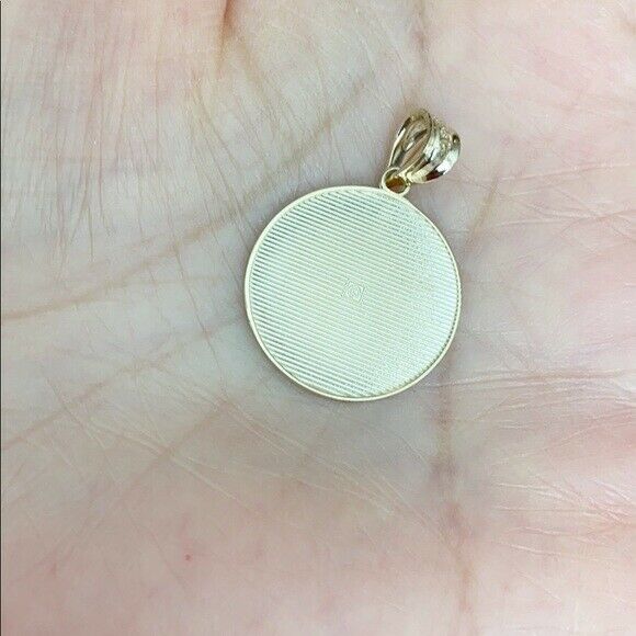 10K Solid White Gold Ancient Christian Chi Rho Px Symbol Pendant Necklace