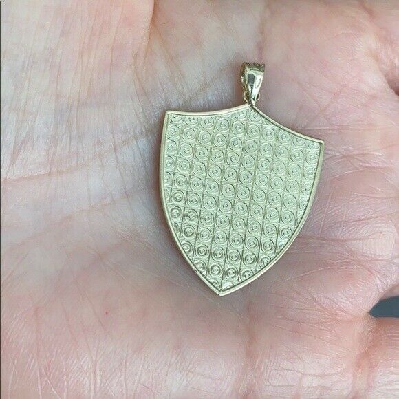 14k Solid Rose Gold The Lord’s Prayer Shield Medallion Pendant Necklace
