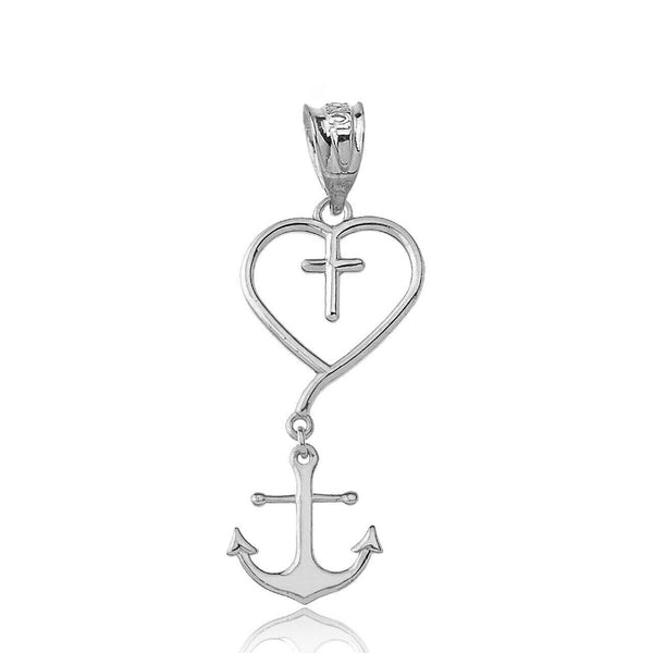 .925 Sterling Silver Jesus is the Anchor of My Soul Pendant Necklace