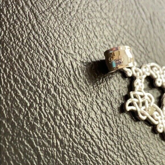 Sterling Silver CZ Celtic Knot Pattern Initial Letter C Pendant Charm Necklace