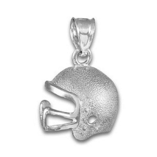 925 Real Sterling Silver Football Helmet Charm Pendant Necklace - Made In USA