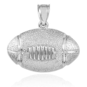 NWT Sterling Silver Football Sports Pendant Necklace in Many length made In USA