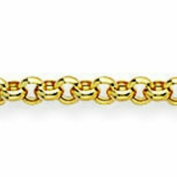 14 k Solid Yellow Real Gold 1.5 mm Light Rolo Chain Necklace 16",18",20" Lobster