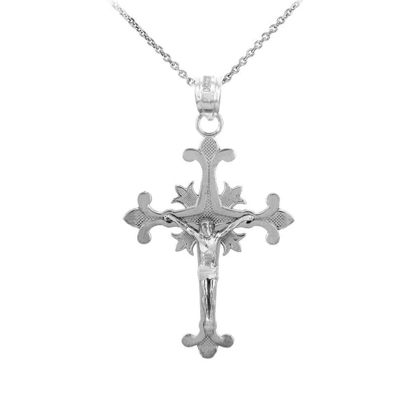 .925 Sterling Silver The Atonement Crucifix Cross Pendant Necklace