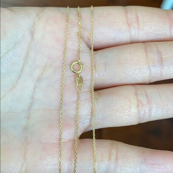 14k Solid Yellow Gold Diamonds Initial Script Letter J Pendant Necklace