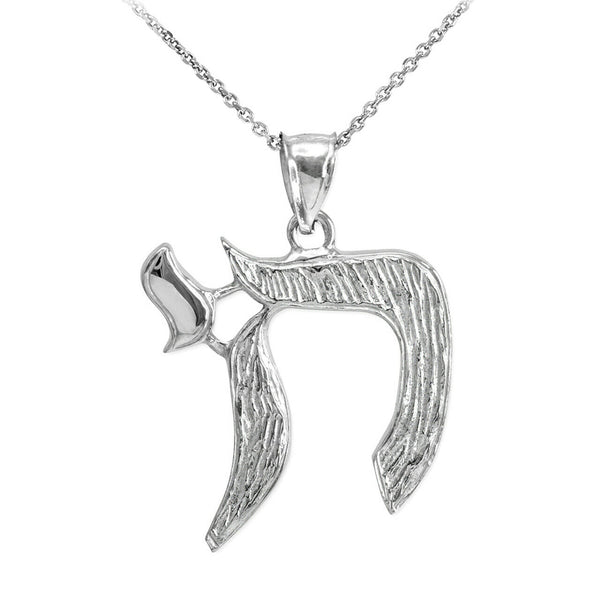 925 Sterling Silver Chai Pendant Necklace