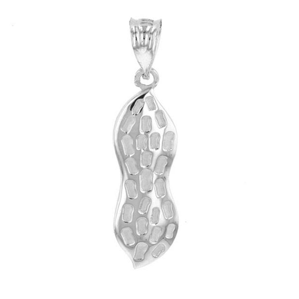 925 Sterling Silver Peanut Ground Nut Pendant Necklace