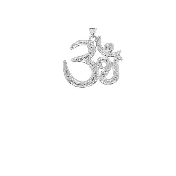 Sterling Silver OM (OHM Symbol Yoga Small Pendant Necklace Made in US Meditation
