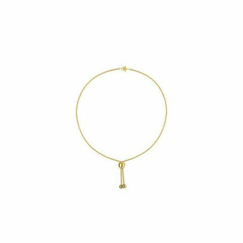 14K Solid Yellow Gold Mini Star Bolo Dainty Bracelet - Minimalist Adjustable