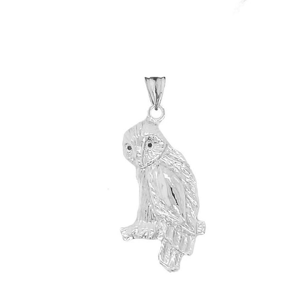 925 Streling Silver Owl Pendant Necklace 16", 18", 20", 22"