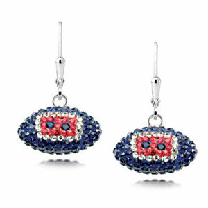 NFL New England Patriots Football Earrings Sterling Silver - Official Licensed