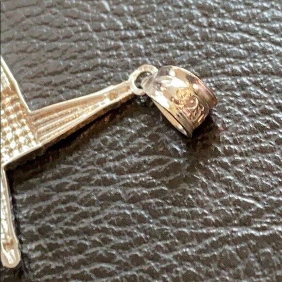 925 Sterling Silver Irish St. Brigid's Christian Wall Cross Pendant Necklace