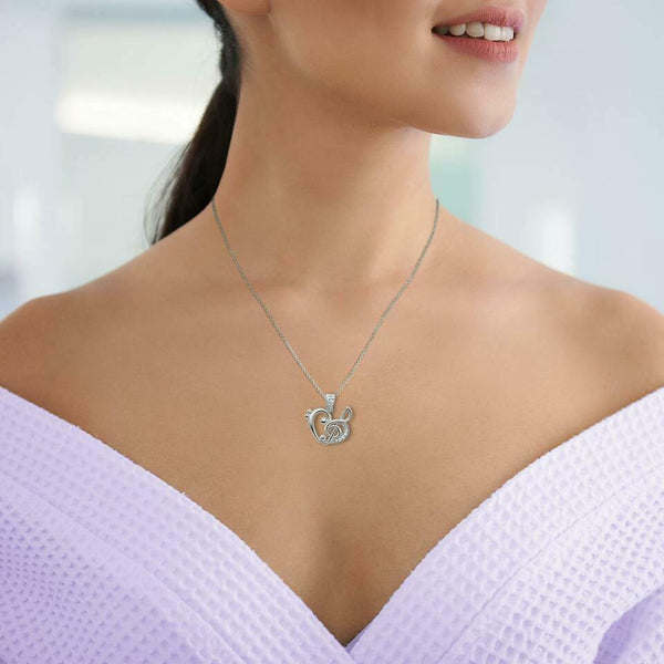925 Sterling Silver Music Heart Treble Clef Pendant Necklace 16", 18", 20", 22"