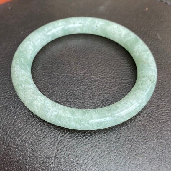 Round Jade Bangle Bracelet 52, 54, 56, 58, 60 mm