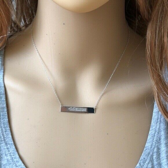 San Francisco 49ERs Engraved 49 ERs Bar Necklace -Official Licensed NFL Team