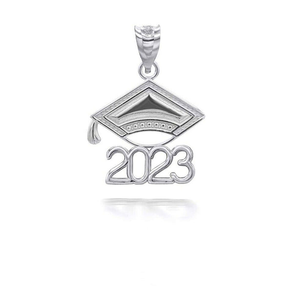 925 Sterling Silver Class of 2023 Graduation Ceremony Cap Pendant Necklace