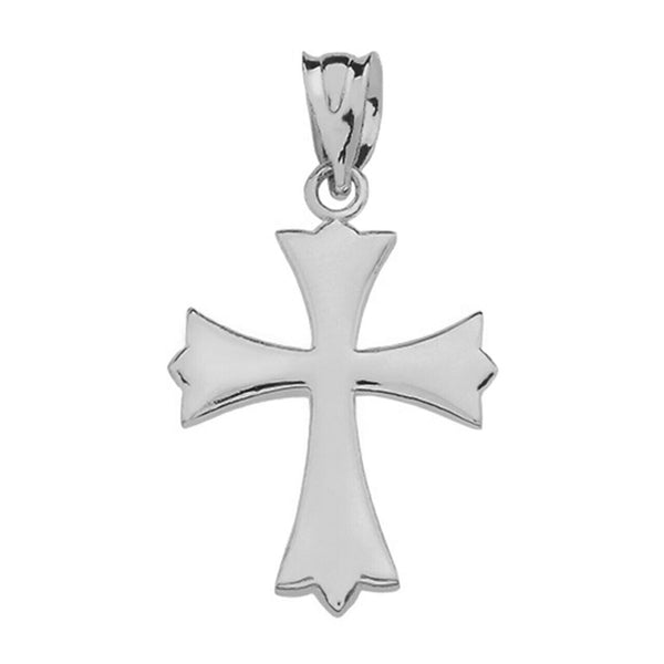 925 Sterling Silver Roman Catholic Church Cross Charm Pendant Necklace