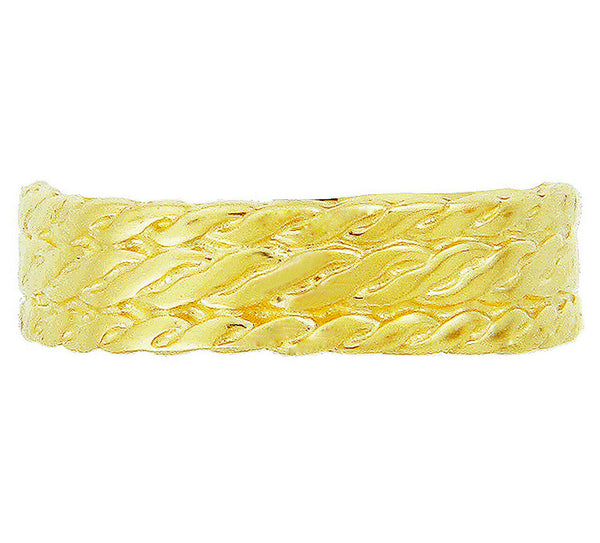 10K or 14K Solid Gold Twisted Rope Toe Ring Milgrain - Yellow, Rose,or White