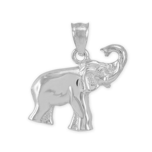 925 Sterling Silver Baby Elephant Charm Pendant Necklace
