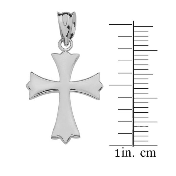 925 Sterling Silver Jerusalem Roman Catholic Cross Pendant Necklace