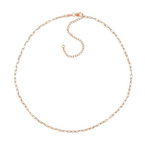 14K Solid Real Rose Gold Choker Necklace Minimalist Adjust Paperclip Chain