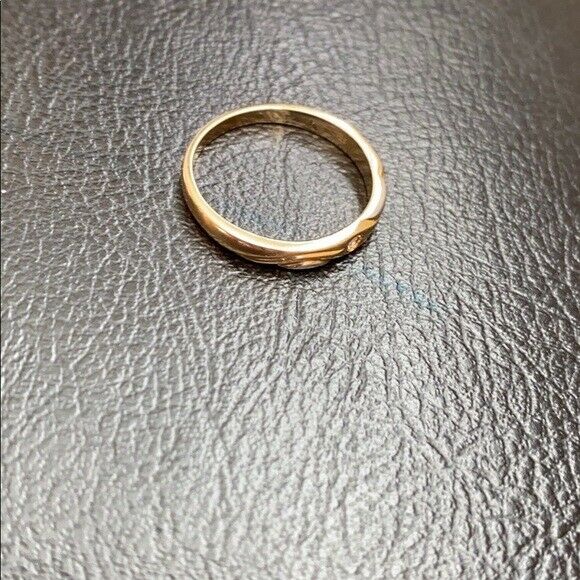 14K Real Solid Gold Yellow Wavy Diamond Wedding Band Engagement Ring 5.75, 7.75