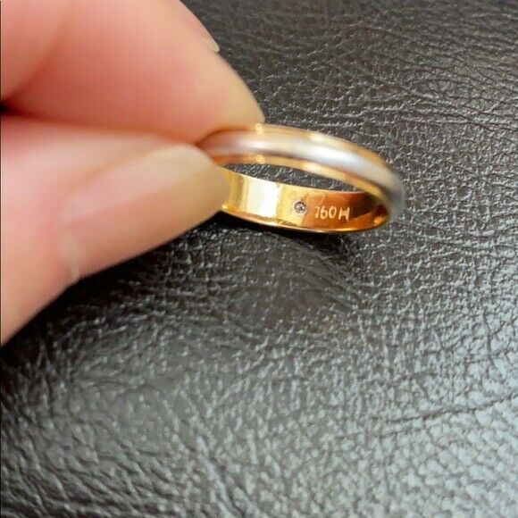 14K Solid Real Gold Yellow Diamond Wedding Band Engagement Ring 4, 5.75 Knuckle