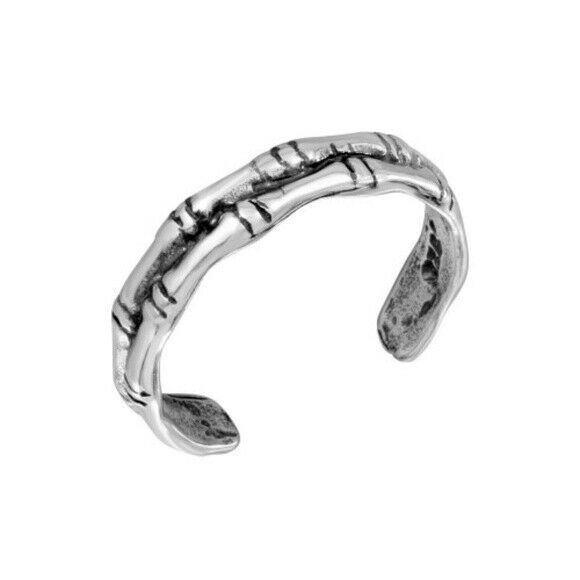 925 Sterling Silver Bone Oxidized Adjustable Toe Ring / Finger Ring