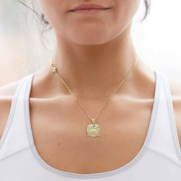 10K Solid Gold Dog Havanese Bichon Pendant Necklace  - Yellow, Rose, White