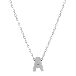 Sterling Silver Small Initial Letter A Necklace