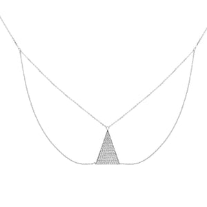 Triangke CZ BIB Pendant Necklace