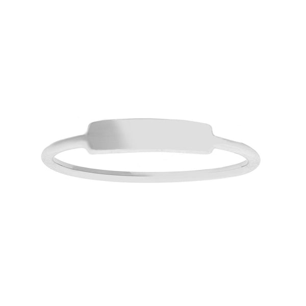 14K White Gold Small ID Ring (more colors)