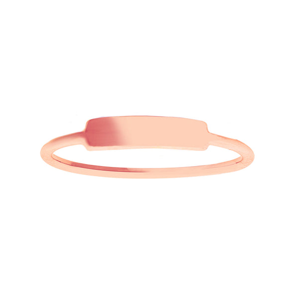 14K Gold Small ID Ring (more colors)
