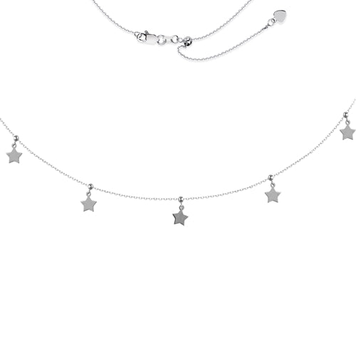 5 Pieces Dangle Star Adjustable Choker Necklace