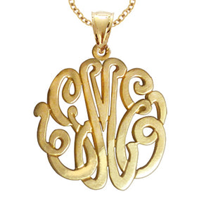 Classic Gold Monogram Necklace (Silver & Gold, many sizes)