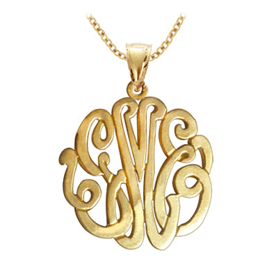 Classic Gold Monogram Necklace (Silver & Gold, many sizes)