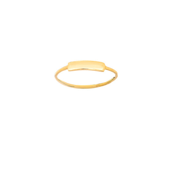 14K White Gold Small ID Ring (more colors)
