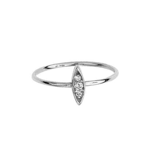 14K White Gold Diamond Marquise Cluster Ring (more color)